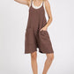 Mittoshop Scoop Neck Spaghetti Strap Overalls with Pockets