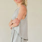 Davi & Dani Drawstring Hem Round Neck Tank and Pants Set Outfit Sets