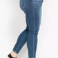 Judy Blue Full Size High Rise Button Fly Skinny Jeans Plus Size - DAVERRI FASHIONS
