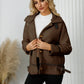 Pocketed Button Down Collared Neck Jacket - DAVERRI FASHIONS