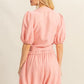 HYFVE Front Tie Top and Bubble Hem Shorts