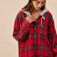 BiBi Brushed Plaid Hooded Jacket - DAVERRI FASHIONS