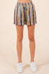 Mittoshop Drawstring Striped Satin Shorts Stripe M Shorts