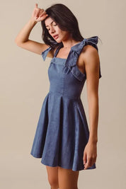 SO ME Fit and Flare Washed Gameday Dress | Daverri Fashions