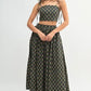 MABLE Floral Crop Top and Skirt Set