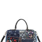 Bosque De Amor Denim Boston Bag - DAVERRI FASHIONS