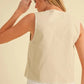 Aemi+Co Embroidered Tied Front Vest Coat