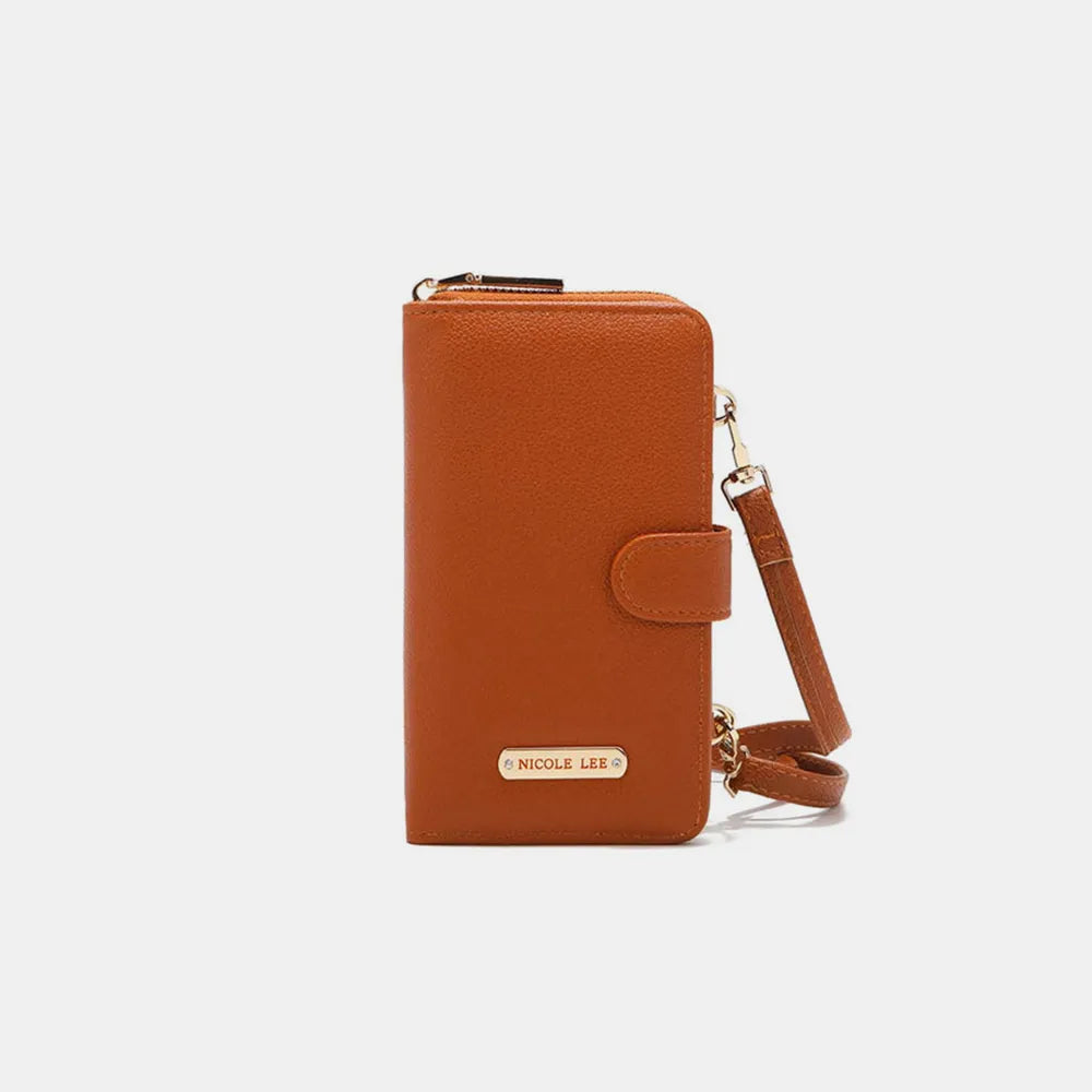 Nicole Lee USA 2 Piece Phone Case Crossbody Wallet Brown One Size Wallets