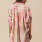 SO ME Multicolored Stripe Button Down Shirt