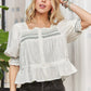ADORA Smocked Puff Sleeve Peasant Blouse - DAVERRI FASHIONS