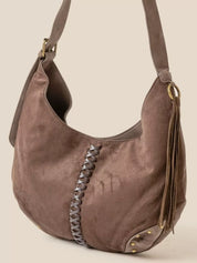 Braided Detail Hobo Shoulder Bag | Handbags Daverri Fashions