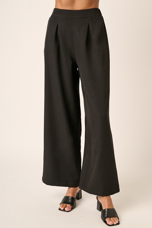 Mittoshop Inverted Pleat Detail Wide Leg Pants