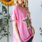 HOPELY Leopard Star Patch Short Sleeve T-Shirt T-Shirts