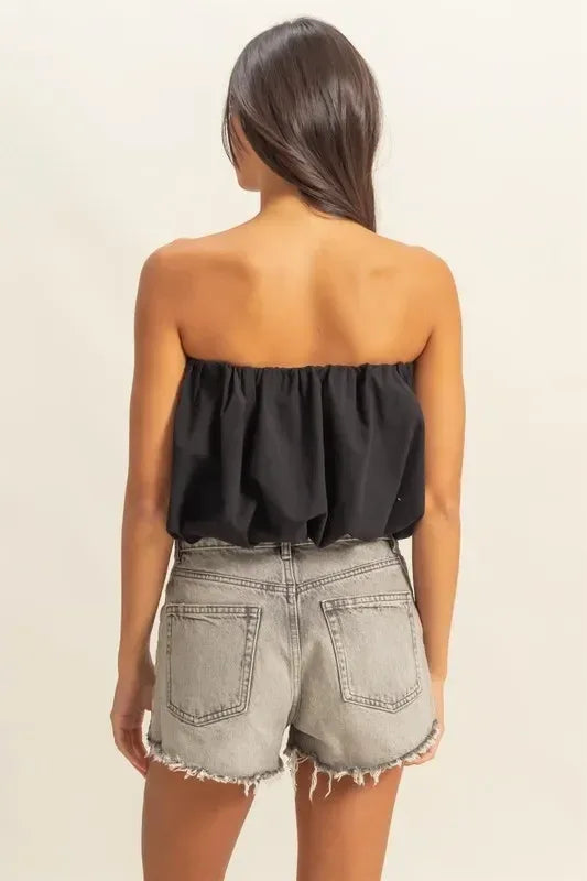 HYFVE Trendy Strapless Bubble Top - DAVERRI FASHIONS