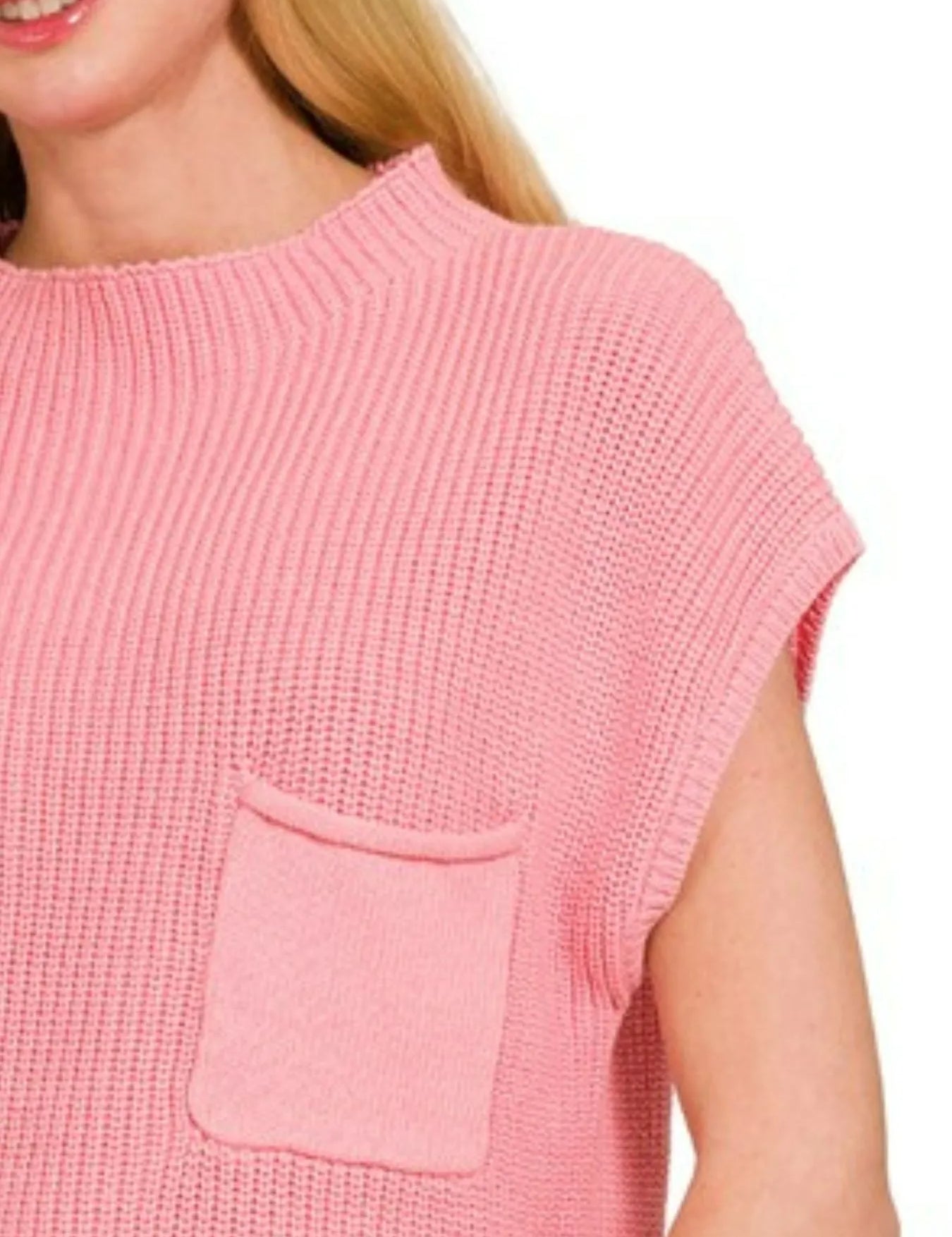 Zenana Mock Neck Short Sleeve Sweater | Sweaters Daverri Fashions