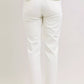 White Judy Blue high-waisted straight-leg jeans with patch pockets
