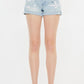Kancan High Rise Repaired Mom Denim Shorts Denim Shorts