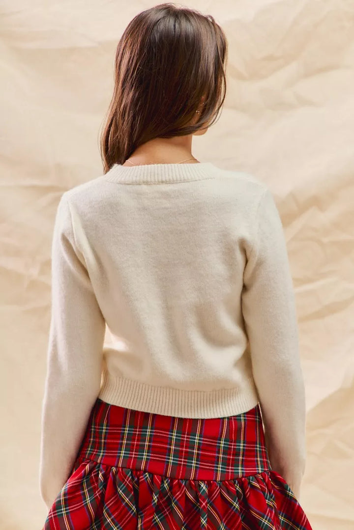 SO ME Christmas Candy Cone Cropped Sweater | Sweaters Daverri Fashions