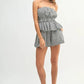 MABLE Gingham Tube Top and Shorts Set