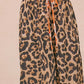 BiBi Leopard Print With Contrast Banded Wide Pants Pants
