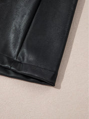 Vegan Leather Sleeveless Mini Dress | Dresses Daverri Fashions