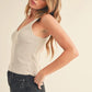 Aemi + Co Ribbed Wide Strap Knit Tank - DAVERRI FASHIONS