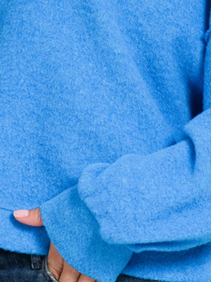 Zenana Brushed Melange Hacci Cropped Sweater | Sweaters Daverri Fashions