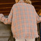 And The Why Full Size Plaid Button Up Raw Hem Shirt Shirts