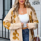 Flower Open Front Long Sleeve Cardigan - DAVERRI FASHIONS