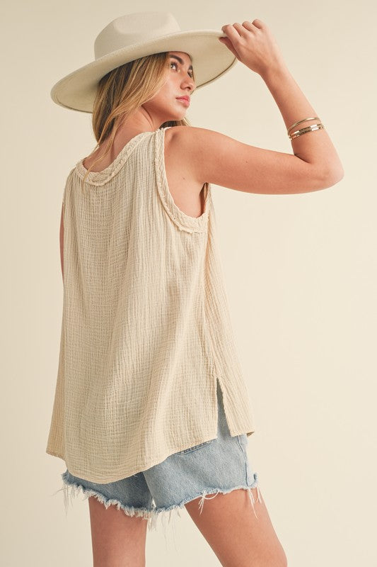 Aemi + Co V-Neck Wide Strap Tank