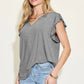 Basic Bae Full Size Bamboo Notched Ruffled Short Sleeve T-Shirt - DAVERRI FASHIONS