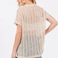 Ces Femme See Through Crochet Mock Neck Cover Up - DAVERRI FASHIONS