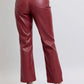 Judy Blue High Waist Tummy Control Faux Leather Straight Pants Plus Size - DAVERRI FASHIONS
