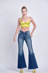 Artemis Vintage High Rise Stretch Flare Jeans - DAVERRI FASHIONS
