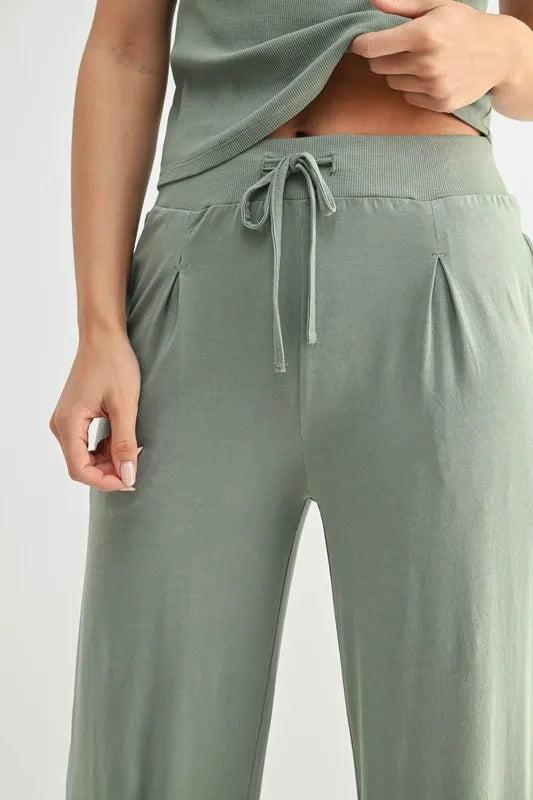 MONO B Vintage Ease Pima Cotton Tee and Pants Set