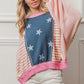 BiBi Stars and Stripes Round Neck Long Sleeve Top XL Tops