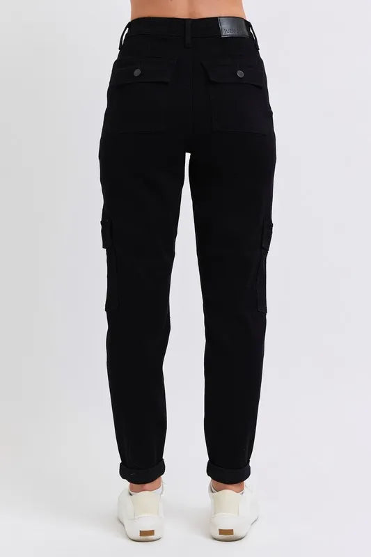 Judy Blue Full Size High Waist Cargo Cuffed Jogger Jeans