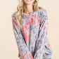 BiBi Tie Dye Print Terry Pull Over - DAVERRI FASHIONS