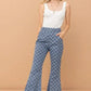 And The Why Checkerboard High Waist Bell Pants - DAVERRI FASHIONS