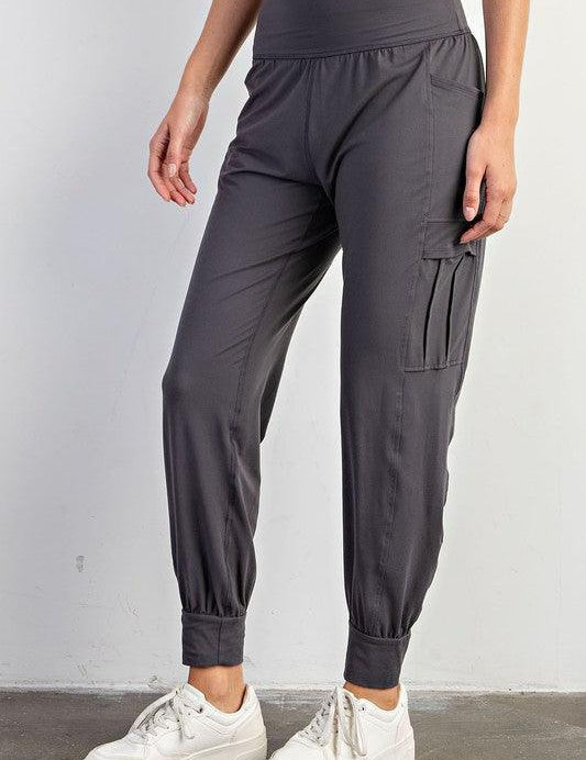 Rae Mode Butter Joggers With Side Pockets Charcoal Lounge Pants