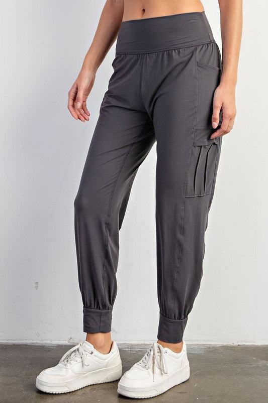 Rae Mode Butter Joggers With Side Pockets Charcoal Lounge Pants