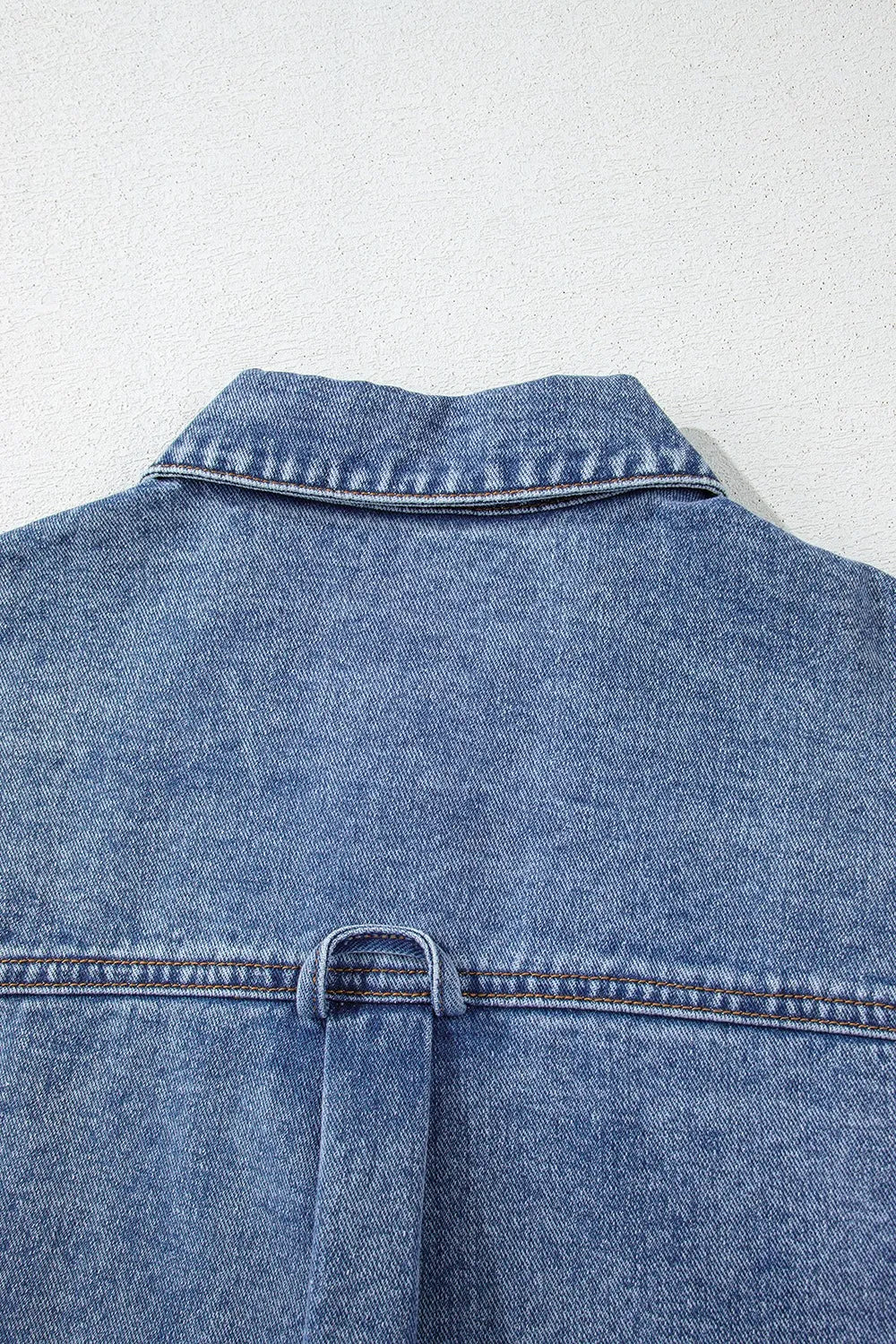 Button Up Cap Sleeve Denim Jacket | Denim Jacket Daverri Fashions