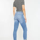 Kancan Distressed Cat's Whiskers Button Fly Jeans - DAVERRI FASHIONS