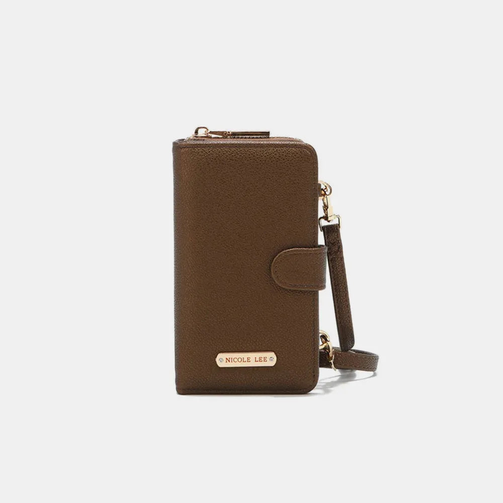 Nicole Lee USA 2 Piece Phone Case Crossbody Wallet Bronze One Size Wallets