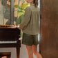 Annie Wear Smocked Front Long Sleeve Babydoll Blouse Blouses