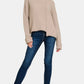 Zenana Asymmetric Hem Drop Shoulder Sweater Sweaters