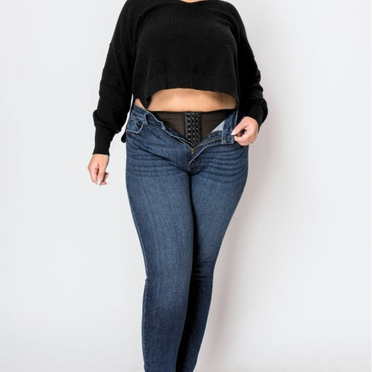 Artemis Vintage Plus Corset Super Skinny Jeans | Jeans Daverri Fashions