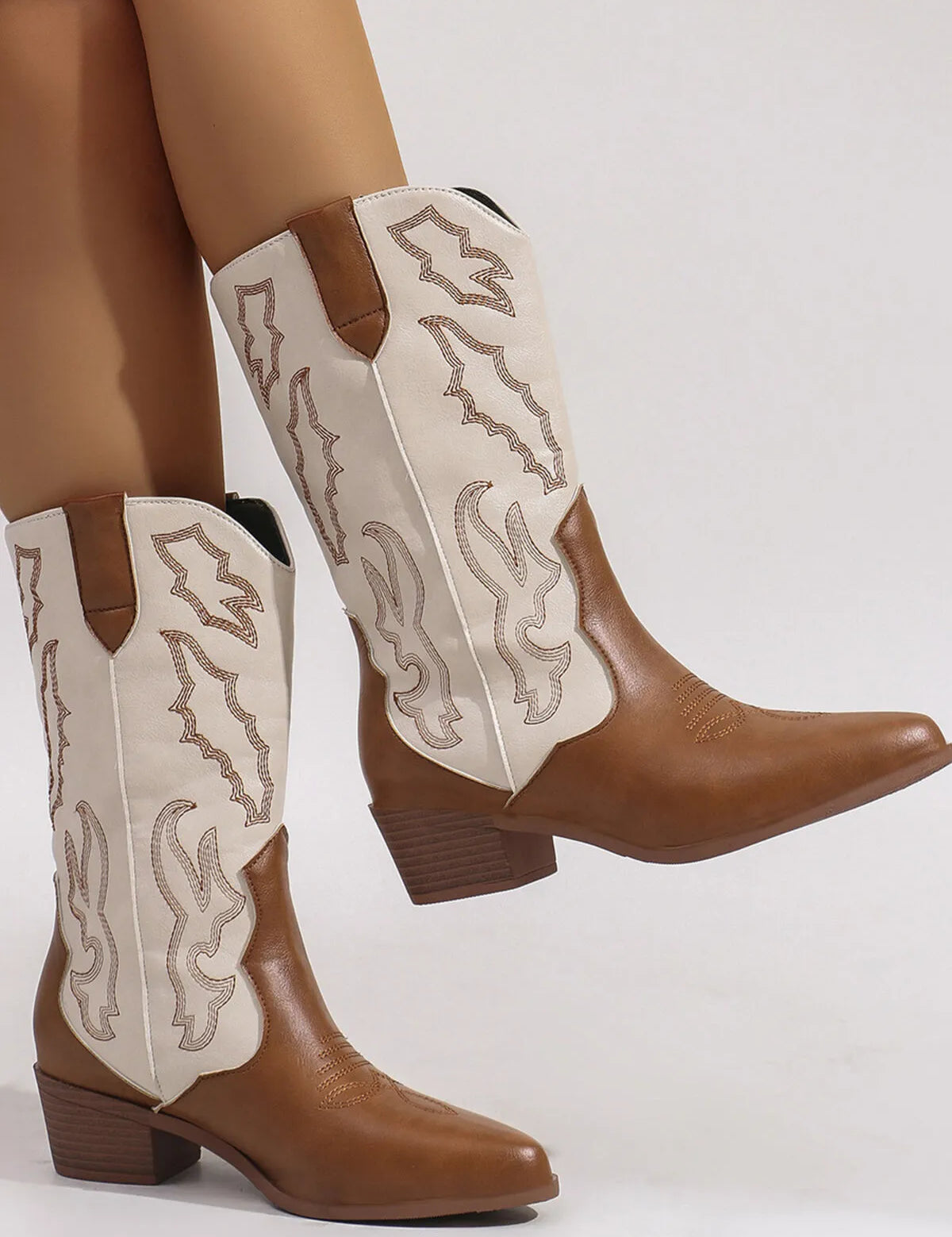 Point Toe Block Heels Boots | Boots Daverri Fashions
