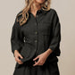 BiBi Crinkle Gauze Shirt and Short Set BLACK Outfit Sets