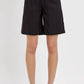 RISEN High Rise Pleated Front Shorts Black L